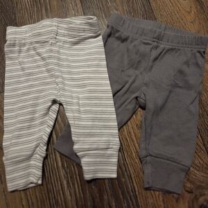 3 Month Baby Pants Carter's Gray and Striped Joggers